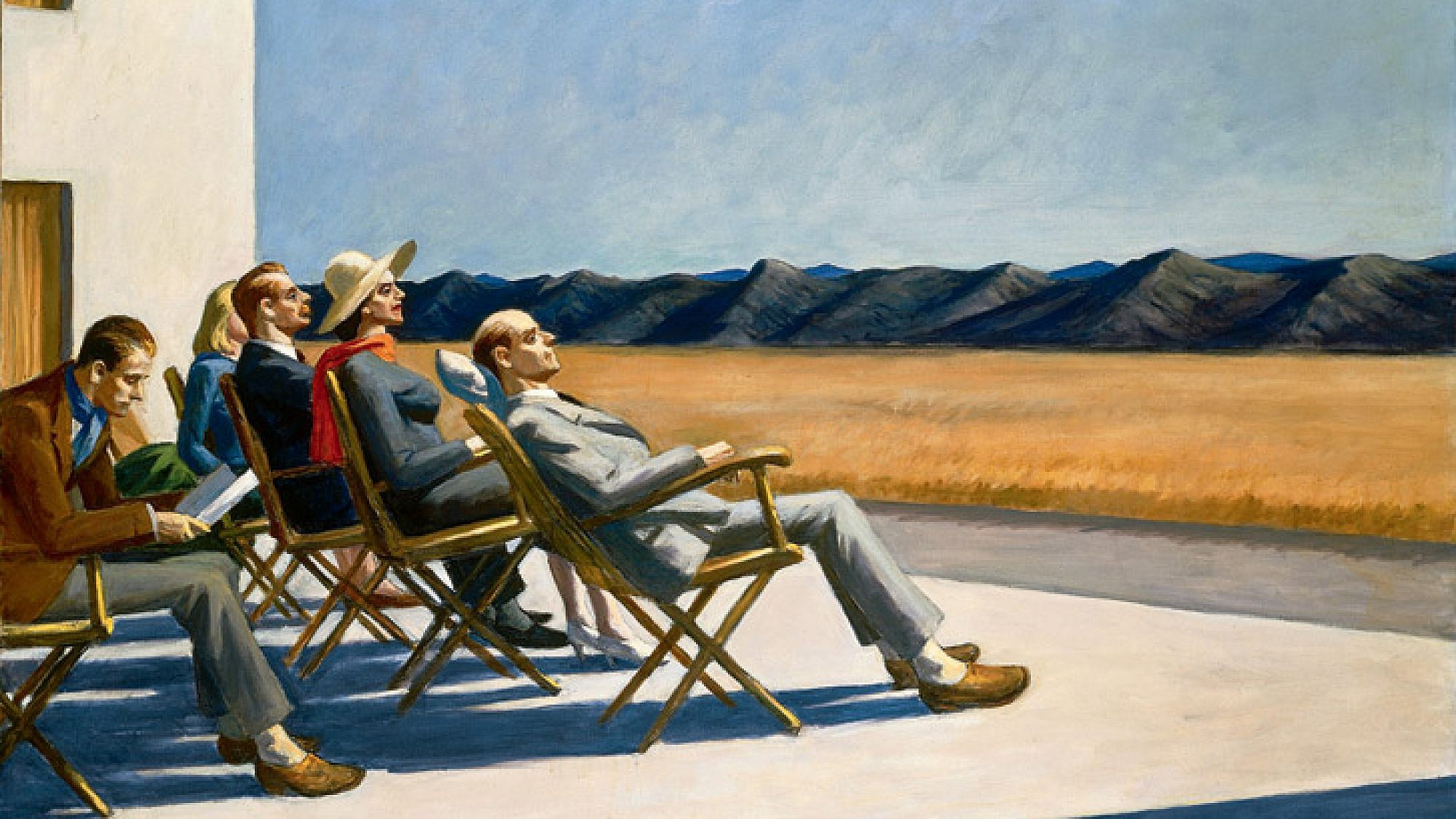 People in the Sun, Edward Hopper – 1960, שמן על בד | צלם: באדיבות מוזיאון Grand Palais, צרפת People in the Sun, Edward Hopper – 1960, שמן על בד | צלם: באדיבות מוזיאון Grand Palais, צרפת