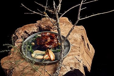 קונפי שוקי ברווז עם קרם שורשים | צילום: בן יוסטר