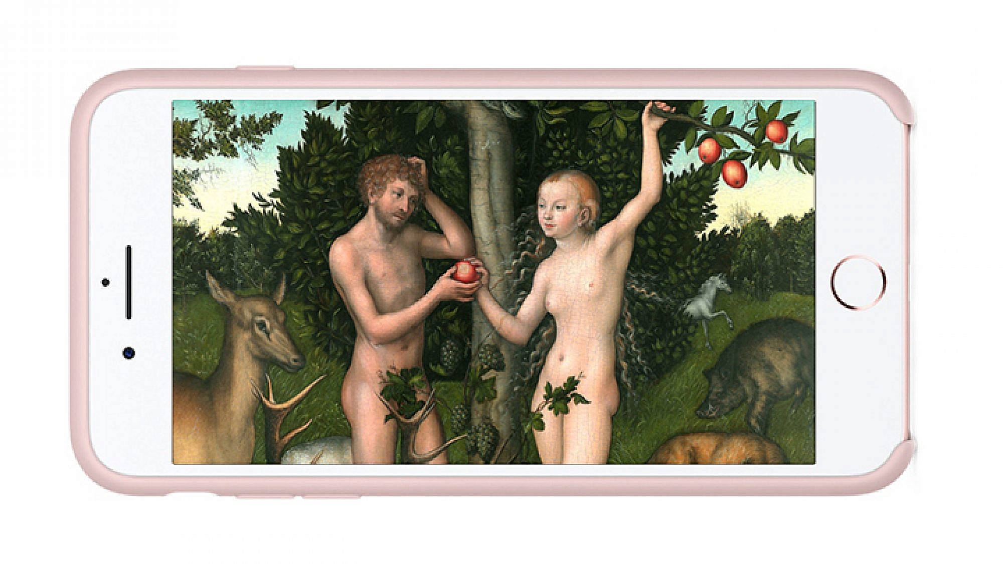 ציור: אדם וחווה, לוקאס קראנץ', 1528