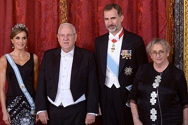נשיא המדינה ורעייתו נחמה ריבלין יחד עם מלך ספרד פליפה ורעייתו לטיסיה | צילום: Gettyimges
