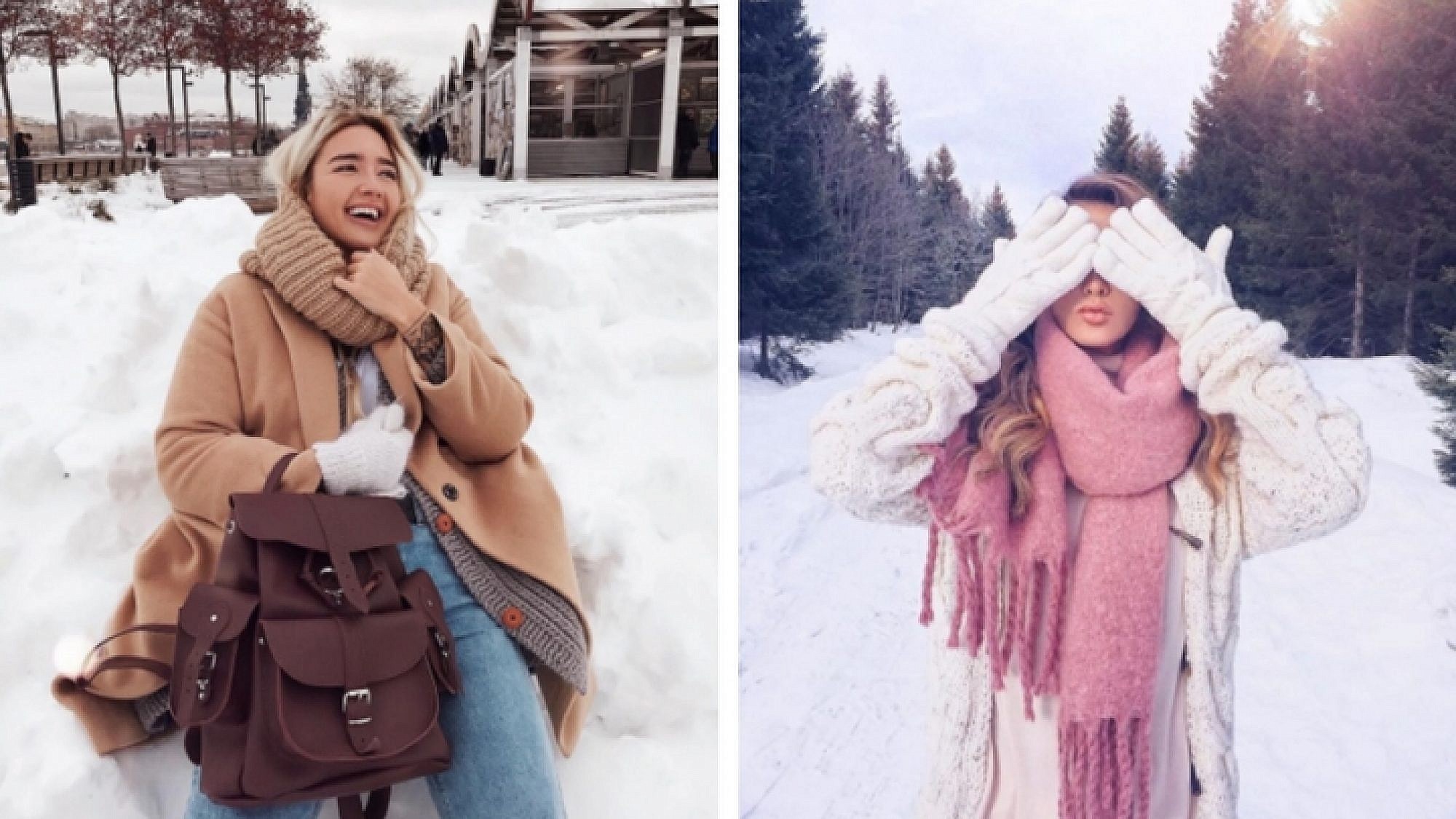 בלוגריות אופנה בחורף: מתוך חשבונות האינסטגרם @julia.haupt ו-@mezenova