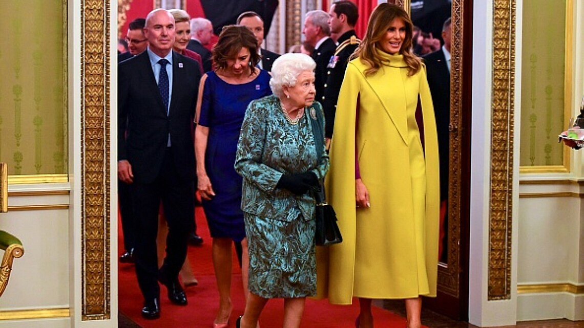 מלניה טראמפ ומלכת אנגליה | צילום: GEOFF PUGH/POOL/AFP via Getty Images