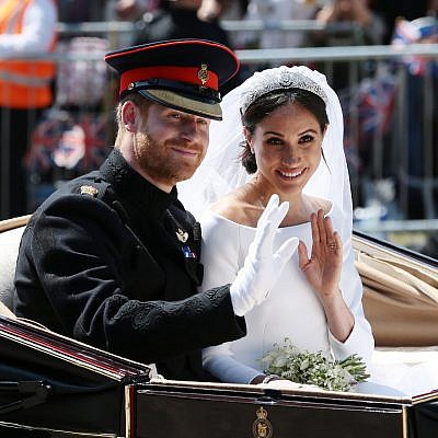מייגן מרקל והנסיך הארי בחתונה המלכותית | צילום: Gettyimages