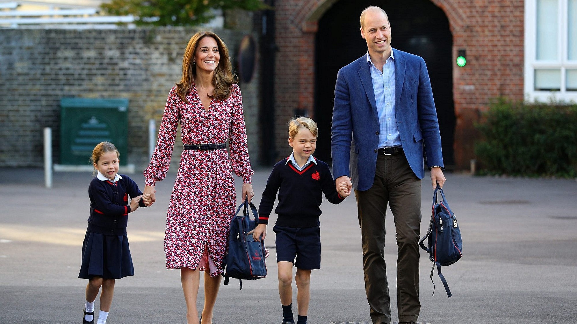 קייט מידלטון, הנסיך וויליאם, הנסיך ג'ורג' והנסיכה שרלוט | צילום: Aaron Chown WPA Pool/Getty Images