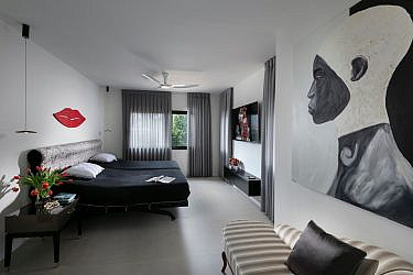 חדר שינה בעיצוב אוה סמואלוב מבית דן דיזיין | צילום: אלעד גונן