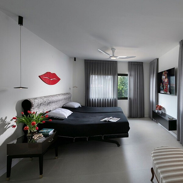 חדר שינה בעיצוב אוה סמואלוב מבית דן דיזיין | צילום: אלעד גונן