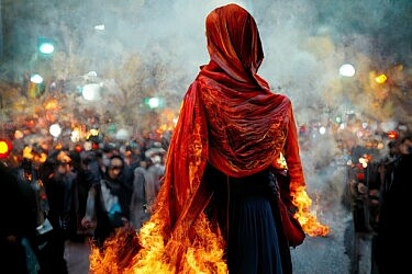 מחאת החיג'אב באיראן. צילום: shutterstock