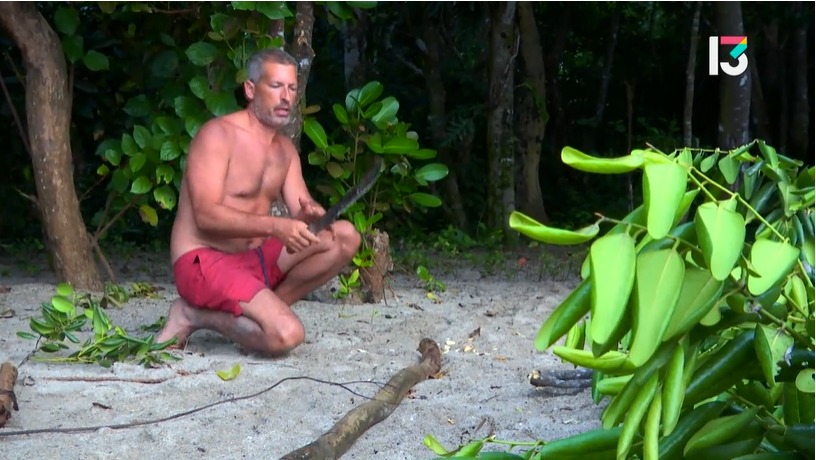 מתחיל להתרגל לתפקיד המנהיג. גיא שיקר ב"הישרדות" | צילום מסך, רשת 13