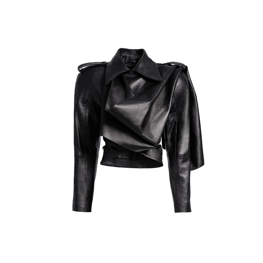MUGLER X H&amp;M. מעיל עור 1,699 ש"ח | צילום: יח"צ