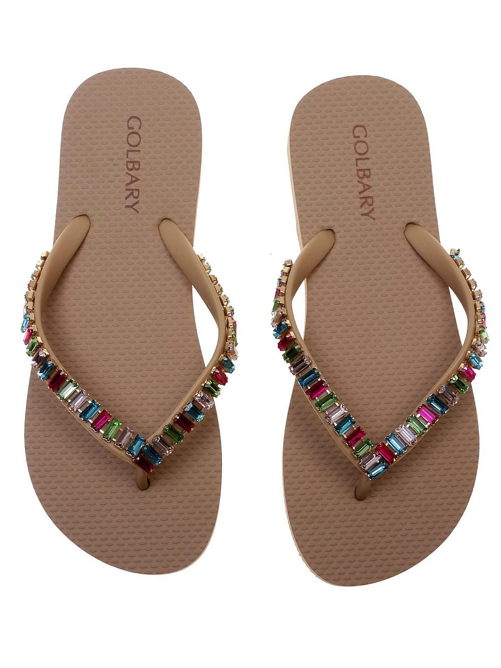 גולברי. כפכפים עם אבנים צבעוניות 199 ש"ח | צילום: ניר יפה