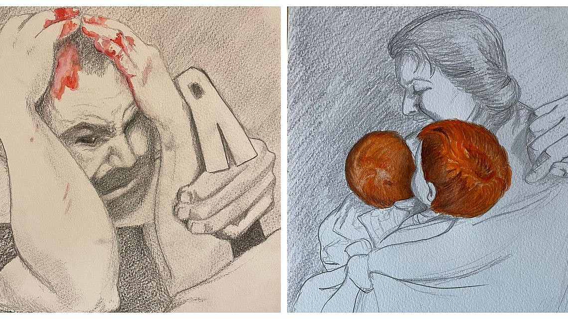 ציור אחד שווה אלף מילים. משפחת ביבס באיורים של שחר פלד | צילום: אינסטגרם dawnincolours@