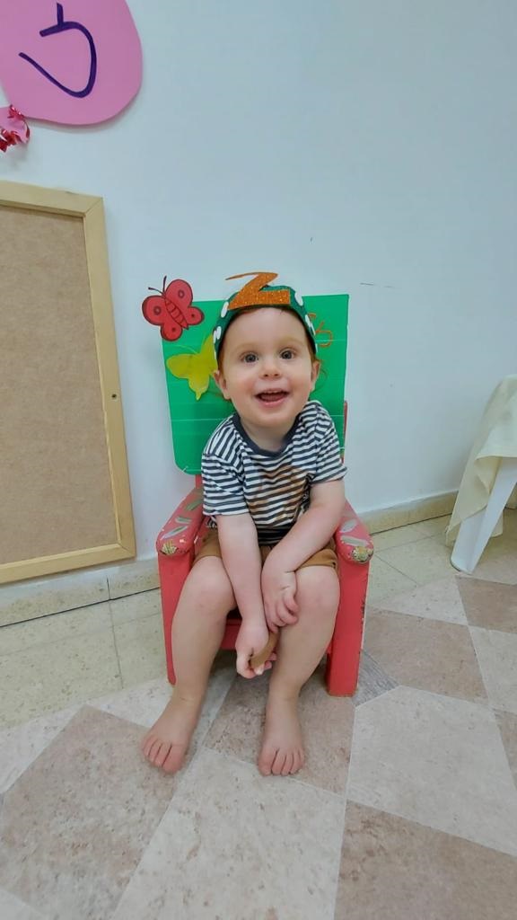 &quot;זו סיטואציה לא הגיונית&quot;. אריאל ביבס בחגיגות יום הולדת שנתיים | צילום: באדיבות המשפחה