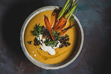 מרק גזר של מורן בודניק | צילום: שני בריל, סטיילינג: ענת לבל