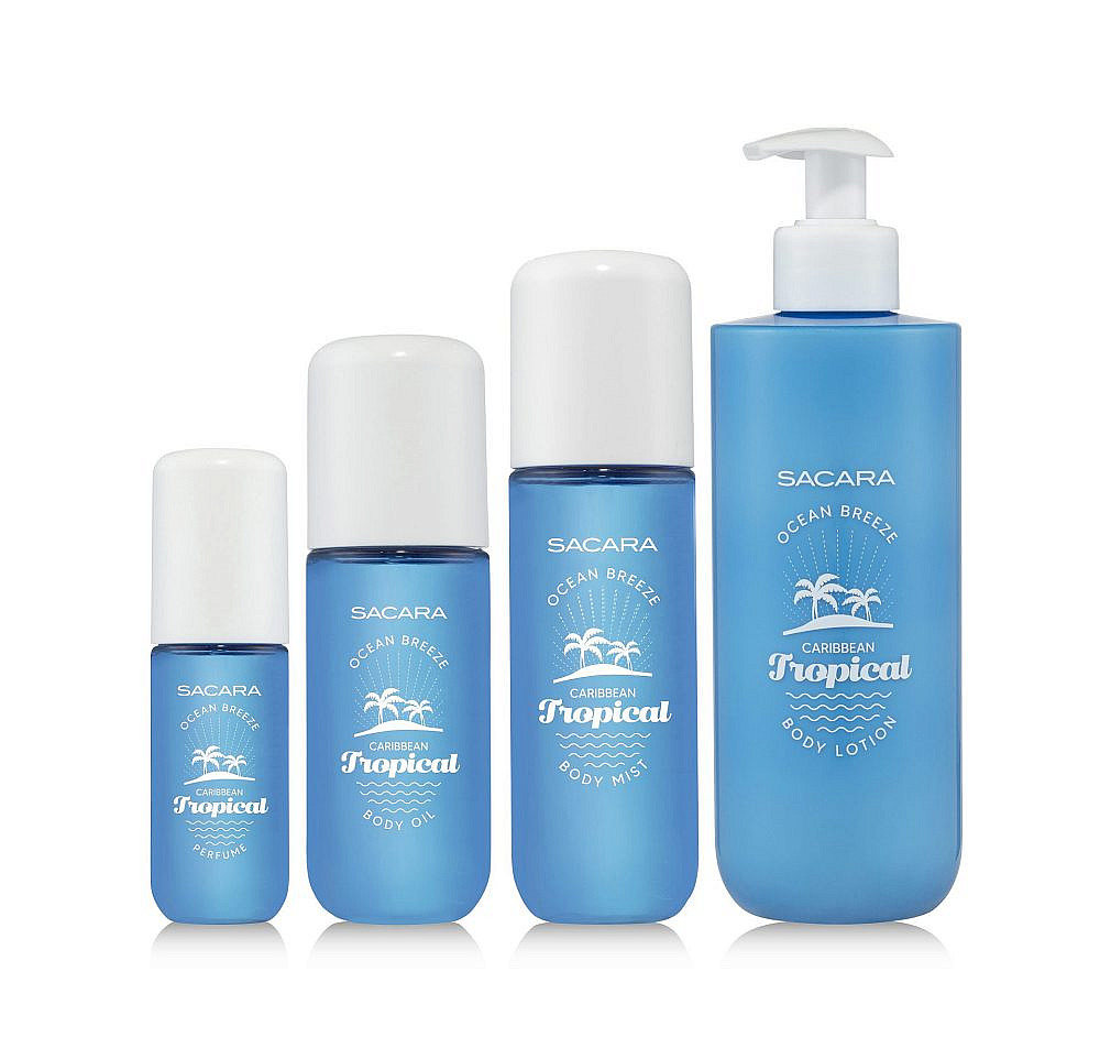 סדרת טיפוח לגוף Caribbean Tropical של סאקרה. מחיר 25 ש&quot;ח | צילום: יח&quot;צ