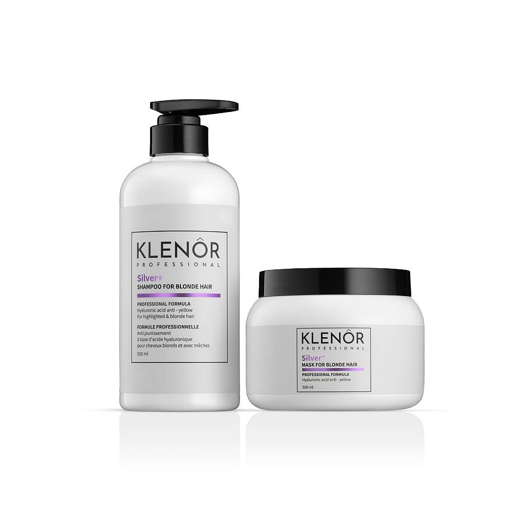שמפו ומסכה מסדרת &quot;סילבר פלוס&quot; של המותג הישראלי KLENOR PROPESSIONAL. מחיר 329 ש&quot;ח | צילום: יח&quot;צ