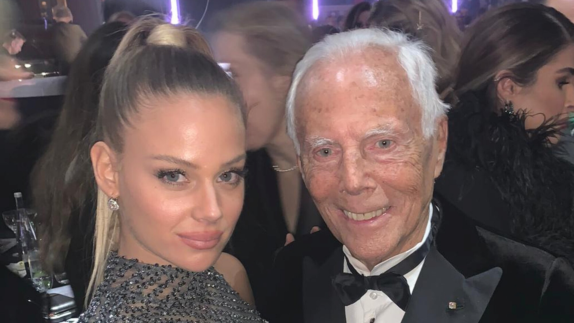 אגדת אופנה. ג'ורג'יו ארמני ובר זומר בטקס פרסי האופנה הבריטי 2019 | צילום: יח"צ