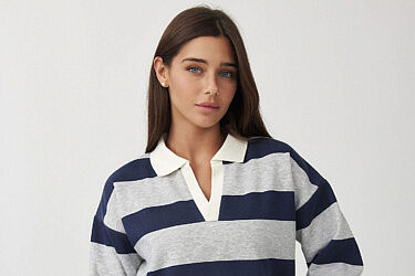 טי פסים. H&O SOLO סווטשירט פולו פסים 89.90 ש"ח | צילום: תומר לופסקו