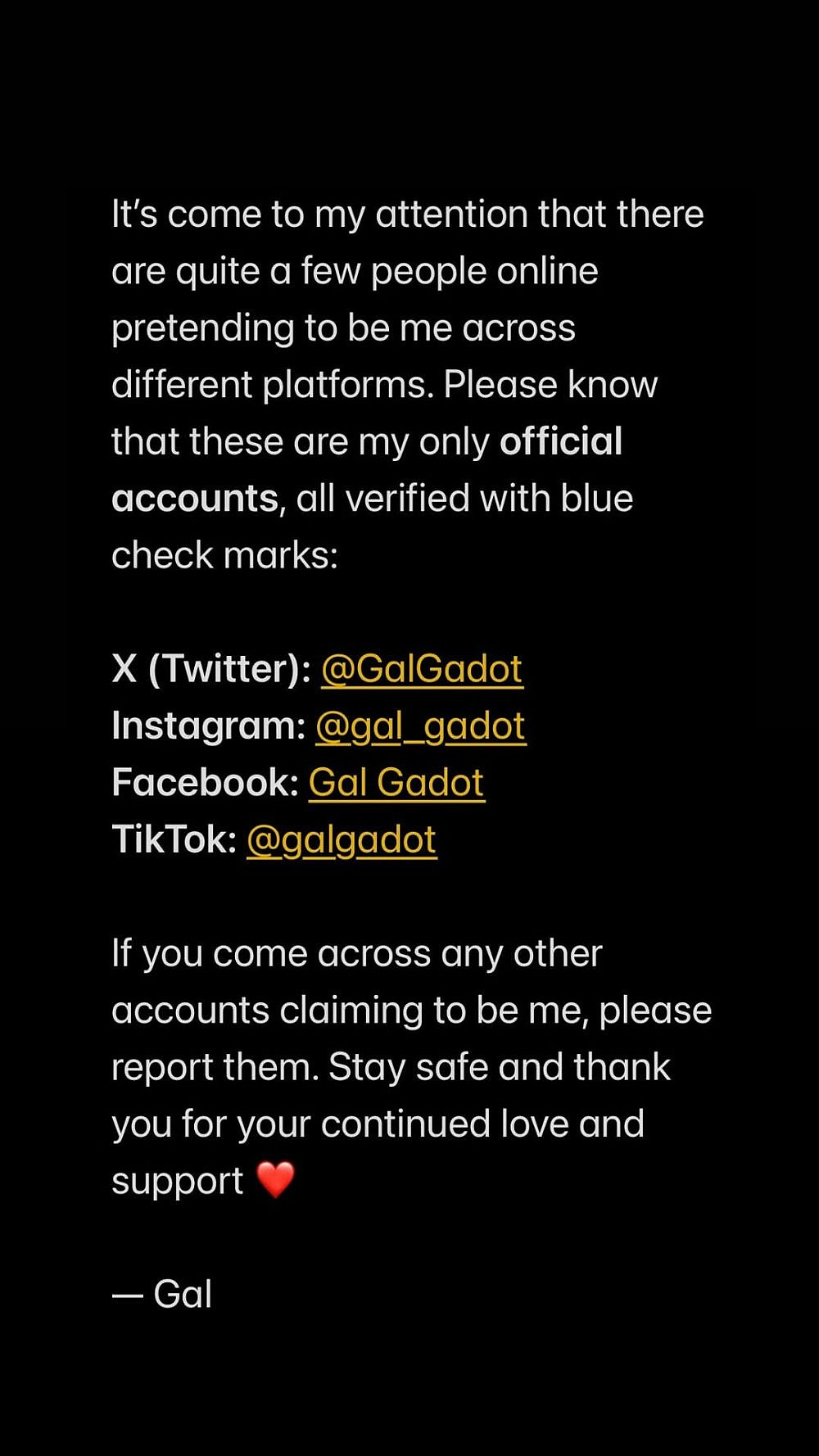 גל גדות | צילום: אינסטגרם gal_gadot@