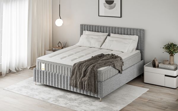 חדר שינה מעוצב עם מזרן Olson &amp; Wellness. נוחות של בית מלון בבית. צילום: יח"צ