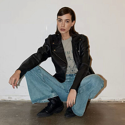 ז'קט עור של אנדר דה רוק. 1,180 ש"ח | צילום: שי פרנקו