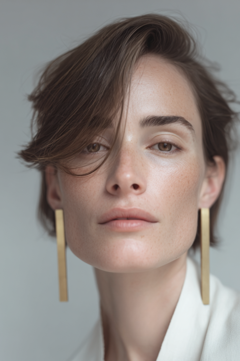 עגילים מפוסלים בציפוי זהב של OTILYAS, מחיר 395 ש"ח | צילום: יח"צ