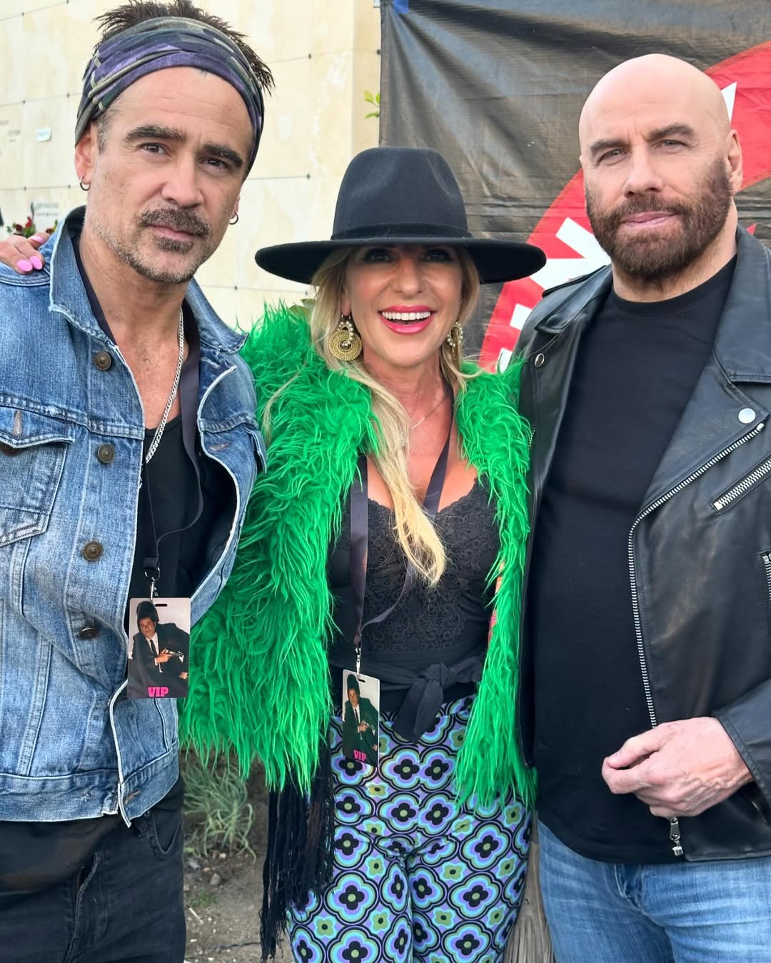 "צריכה לכתוב ספר על כל מה שעברתי". סיגל ברנס עם ג'ון טרבולטה וקולין פארל | צילום: אינסטגרם sigal_style@