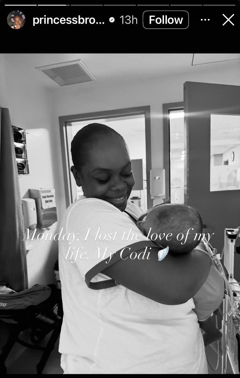 קורי בראודוס ובתה קודי ז"ל | צילום: אינסטגרם princessbroadus@