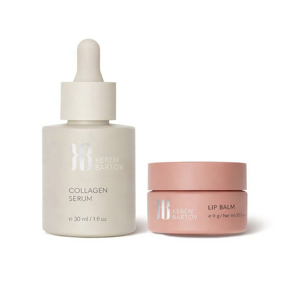 קרן ברטוב, מארז Pump &amp; Kiss עם סרום קולגן וליפ באלם. מחיר 672 ש"ח | צילום: יח"צ