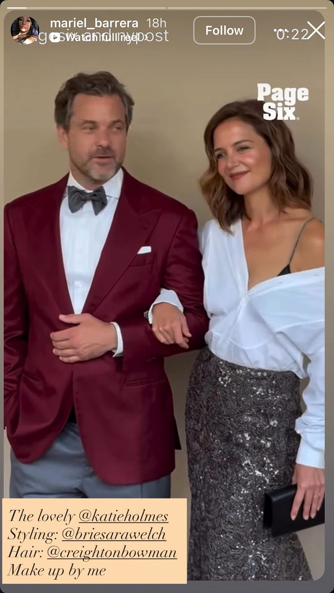 קייטי הולמס וג'ושוע ג'קסון מתאחדים | צילום: אינסטגרם mariel_barrera@