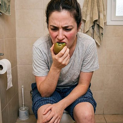 רק לא לאכול בשירותים, כן? מדובר באילוסטרציה | אילוסטרציה: AI